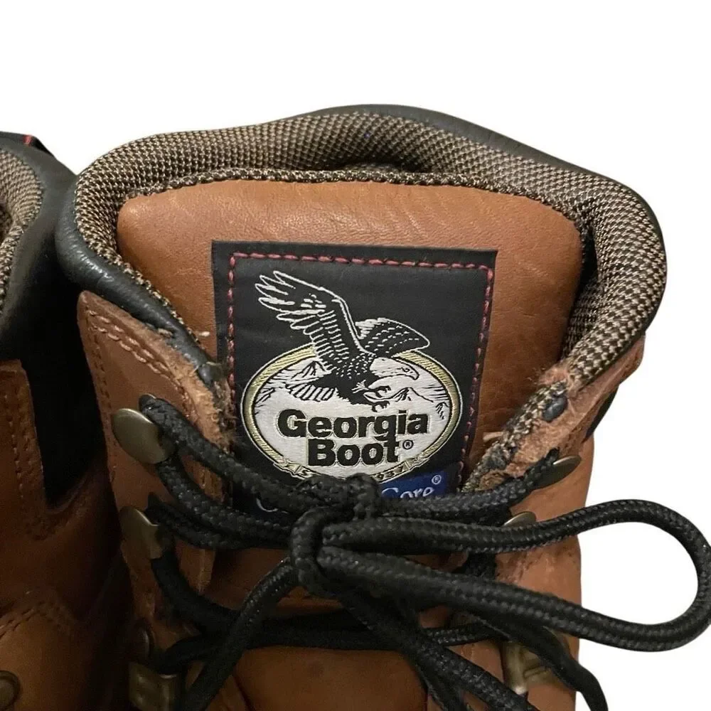 Georgia Boot Mens Steel Toe Safety Work 12M Brown Comfort Core Anti Impact G6315
